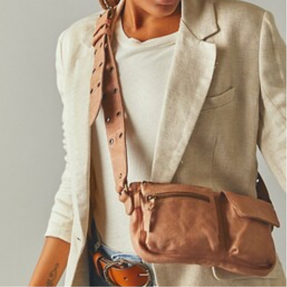 Free People Wade Leather Sling in Bronze